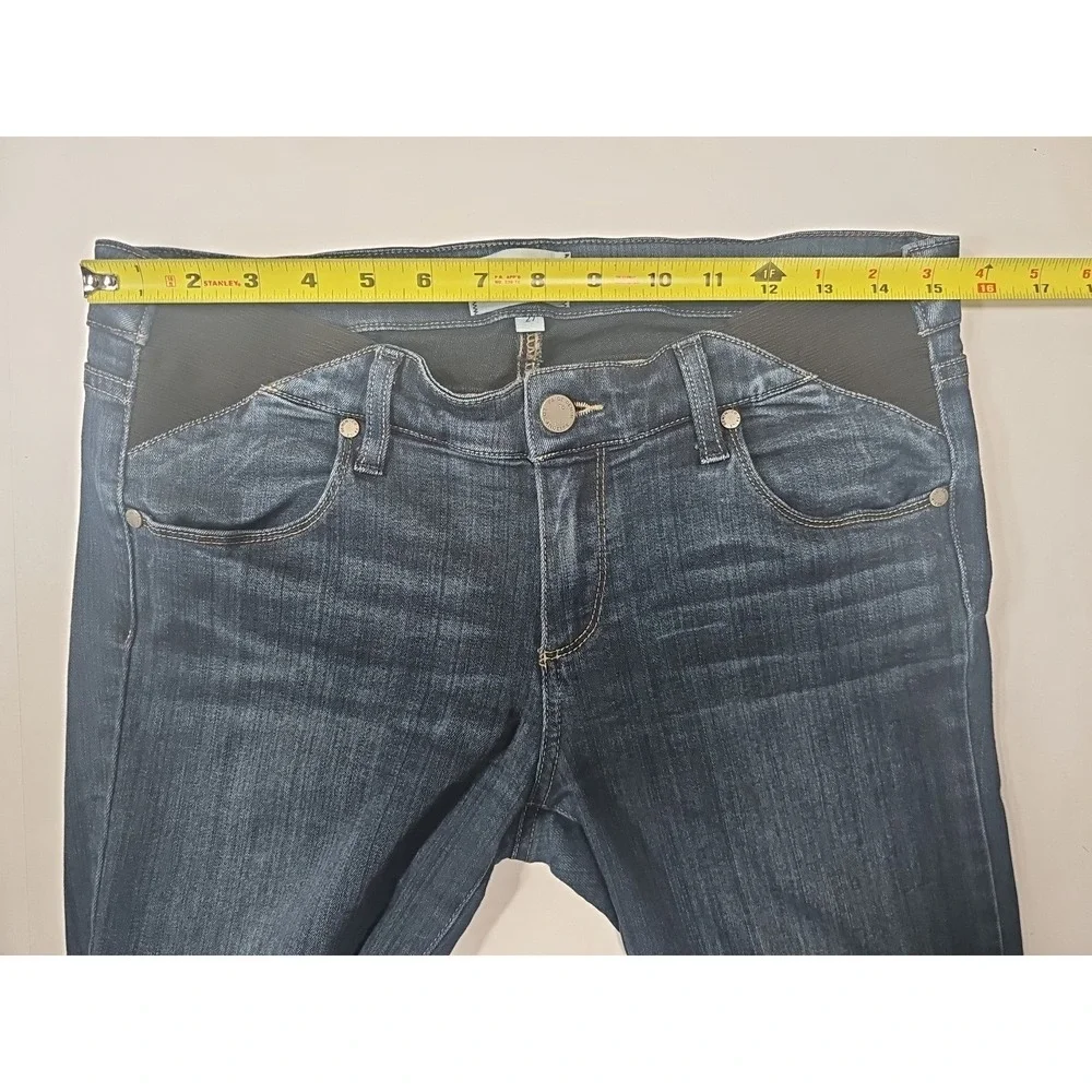 Paige Verdugo‎ Ultra Skinny Maternity Jeans Dark Wash Blue Size 27 Side Panel